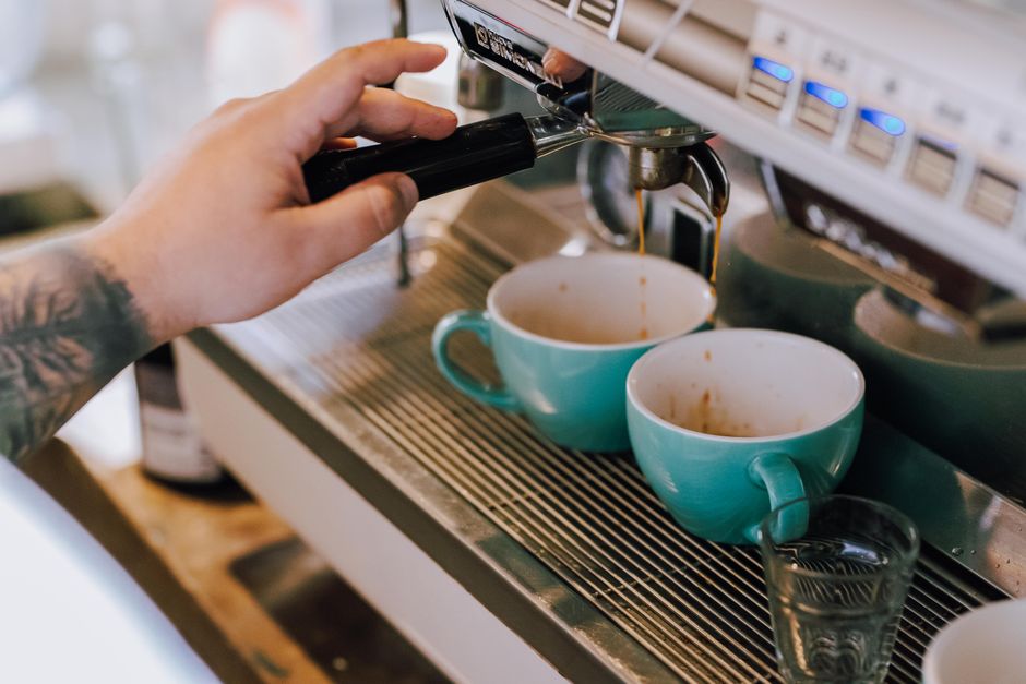 A barista prepares fresh espresso at a café in Buenos Aires, Argentina.